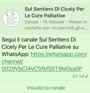 NEW: il Canale WhatsApp del Sentiero di Cicely… al vostro servizio!
